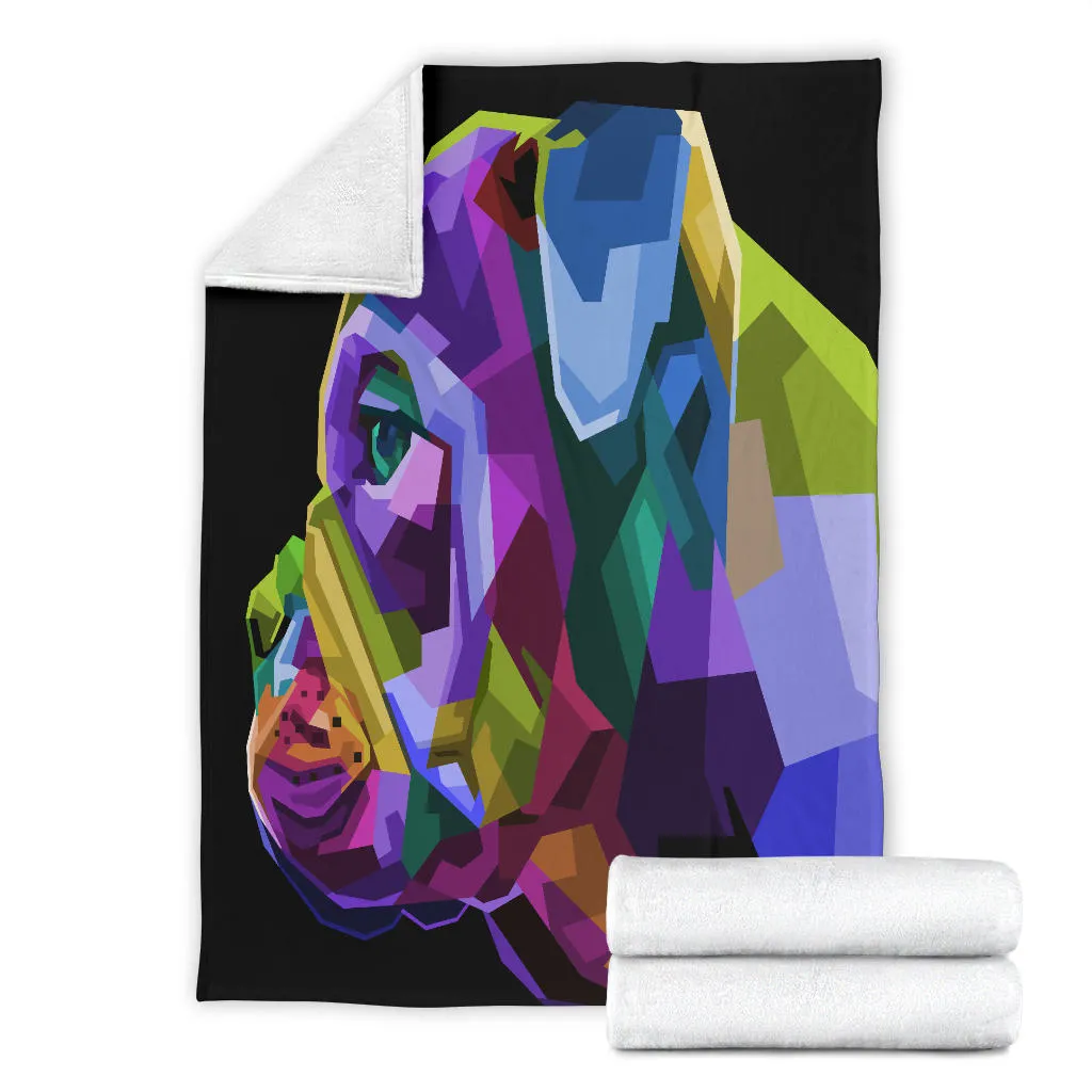 Premium Blanket english bulldog pop art style