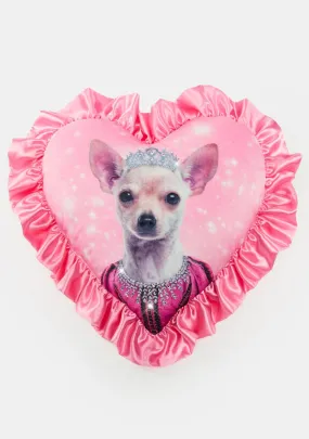 Princess Pooch Heart Pillow-