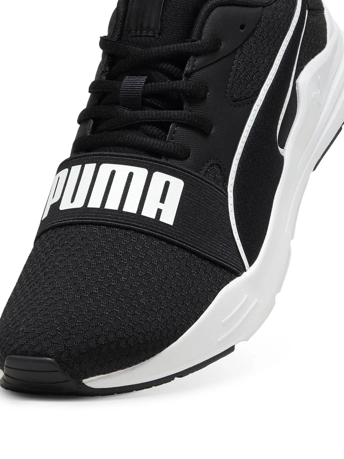 Puma Mens Wired Run Pure Trainers - Black/white