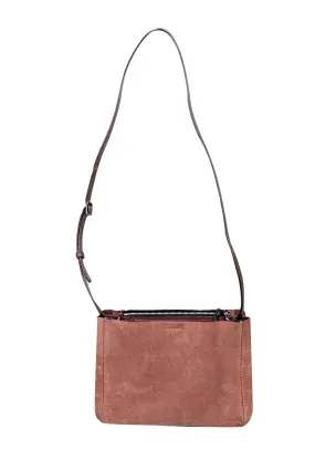 Rag & Bone - Mauve Suede w/ Red & Brown Leather Crossbody