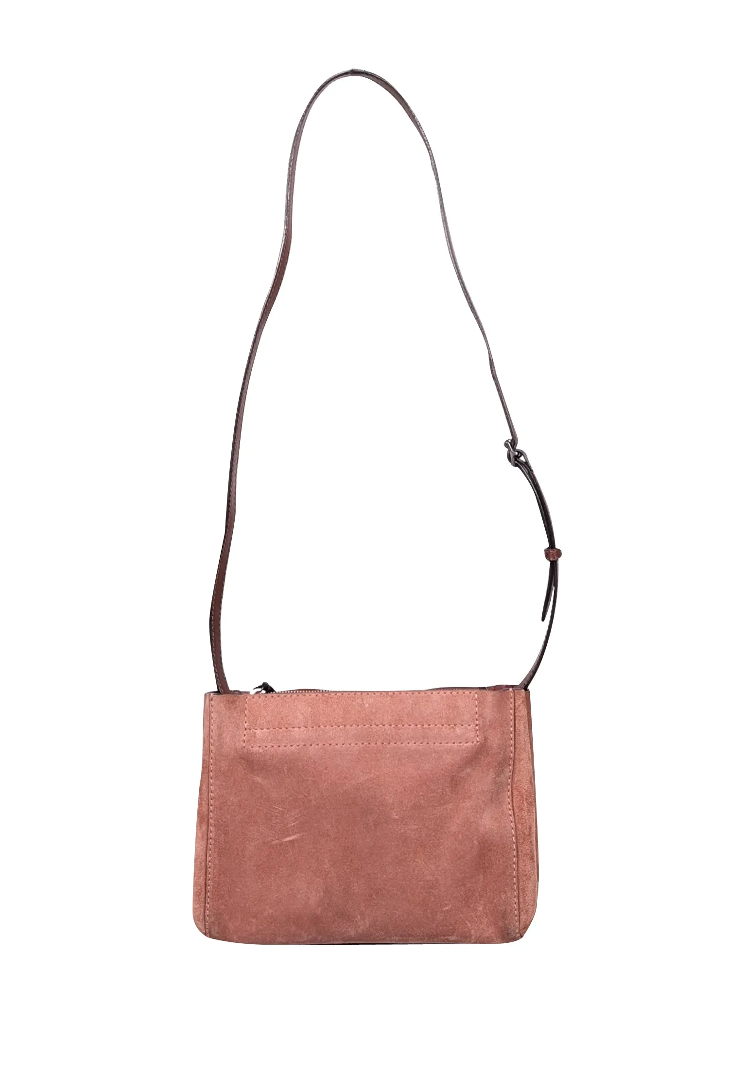 Rag & Bone - Mauve Suede w/ Red & Brown Leather Crossbody