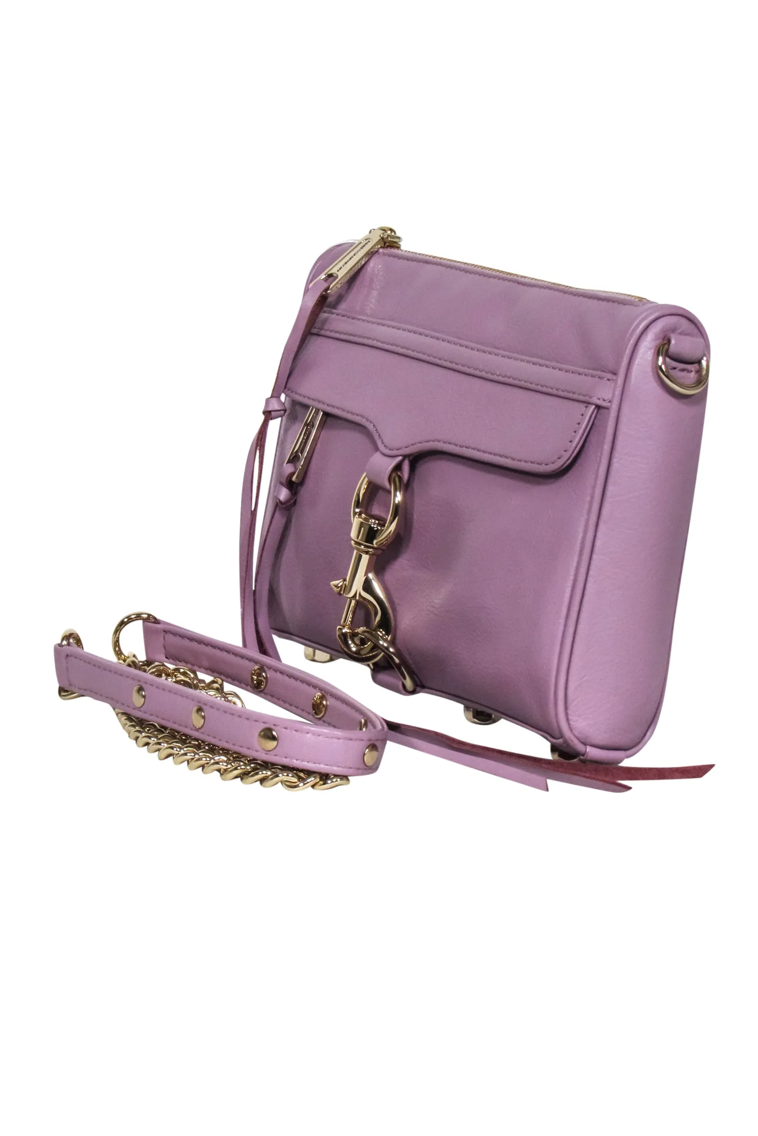 Rebecca Minkoff -  Lavender Leather Crossbody w/ Lobster Claw Clasp