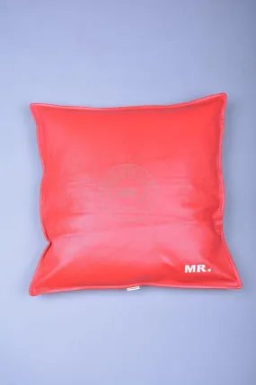 Red Leather Pillow