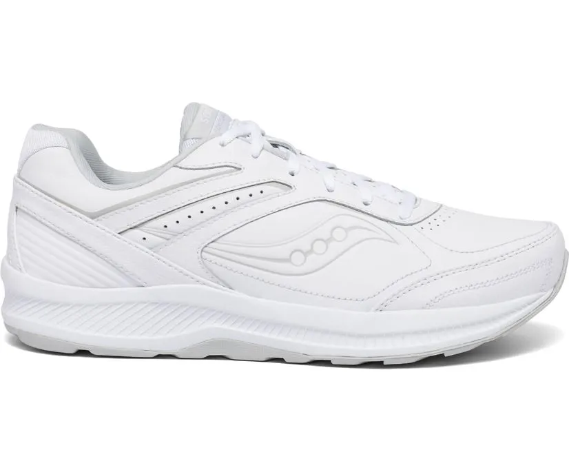 Saucony Mens Echelon Leather Walking Shoe- White