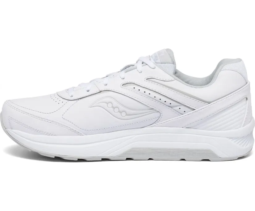 Saucony Mens Echelon Leather Walking Shoe- White