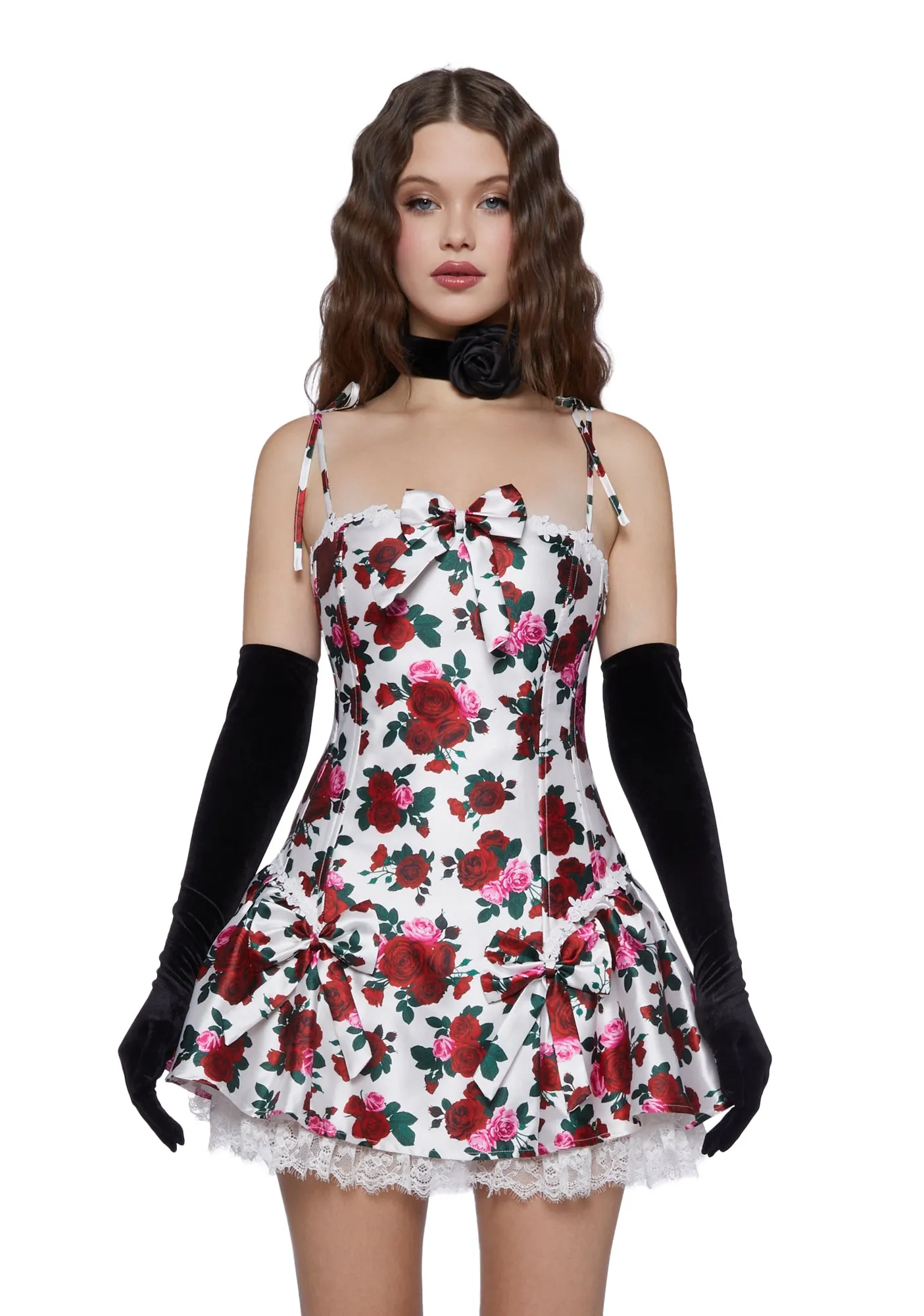 Scandal Sheet Taffeta Dress - Floral-