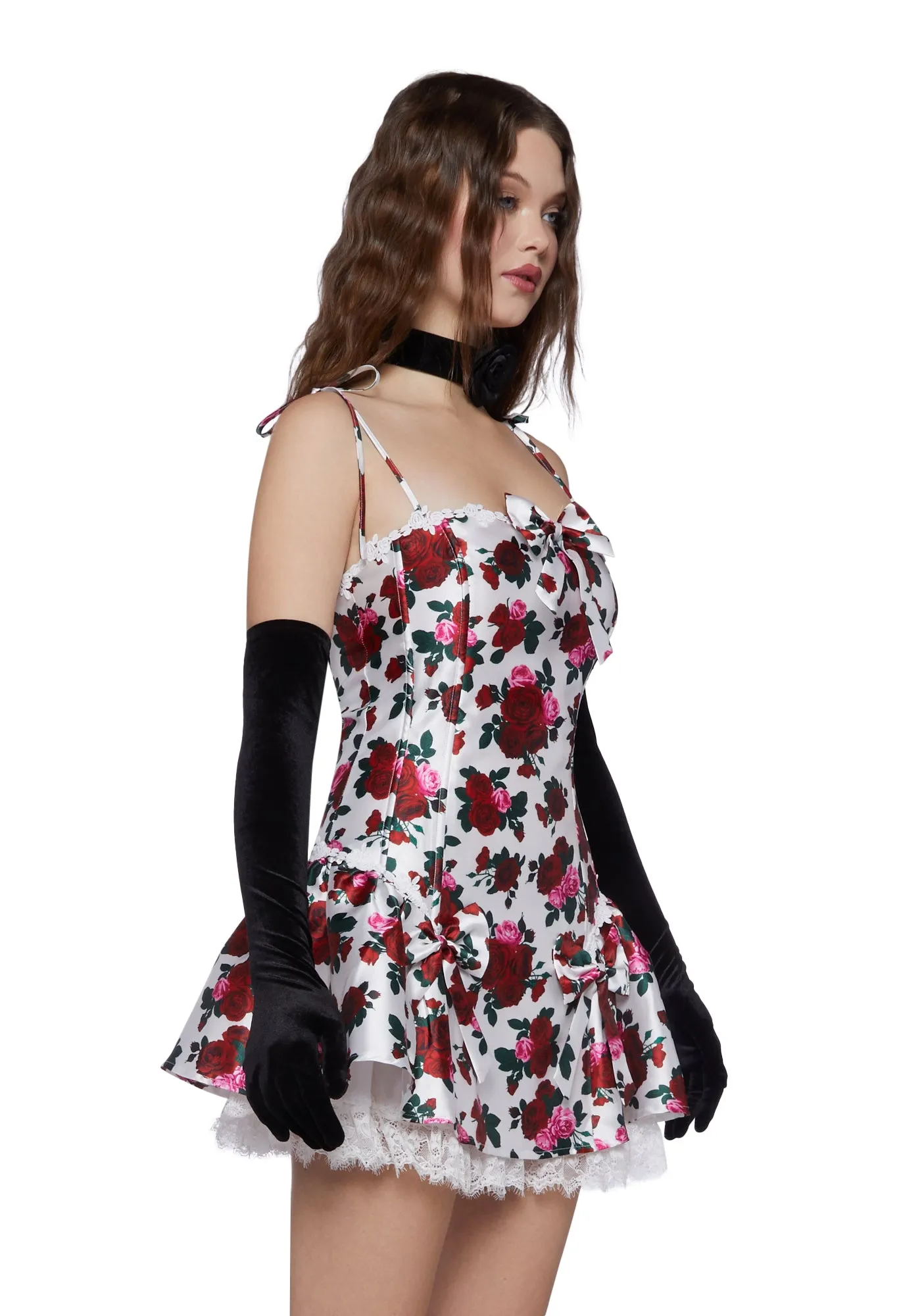 Scandal Sheet Taffeta Dress - Floral-