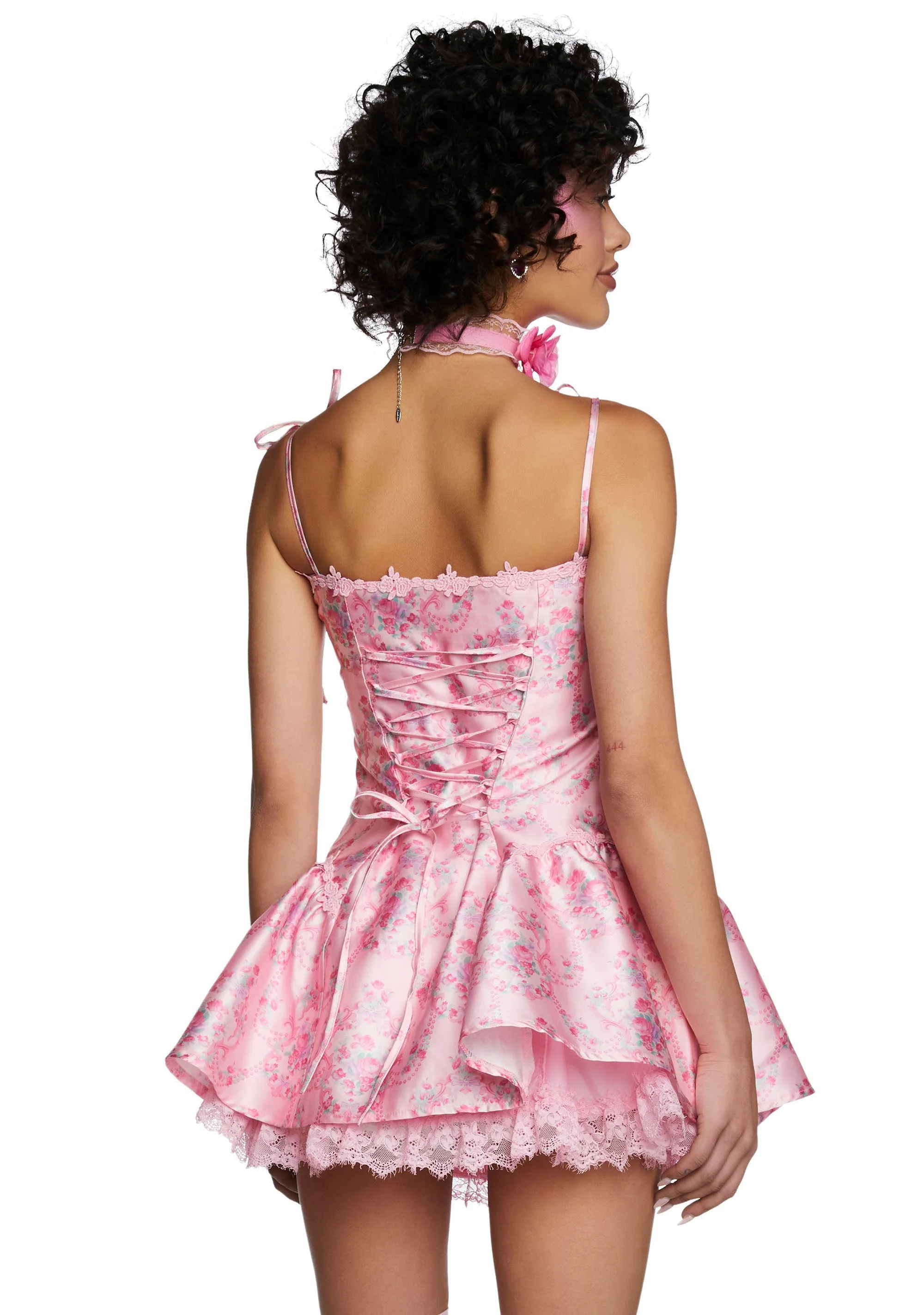 Scandal Sheet Taffeta Dress - Pink-