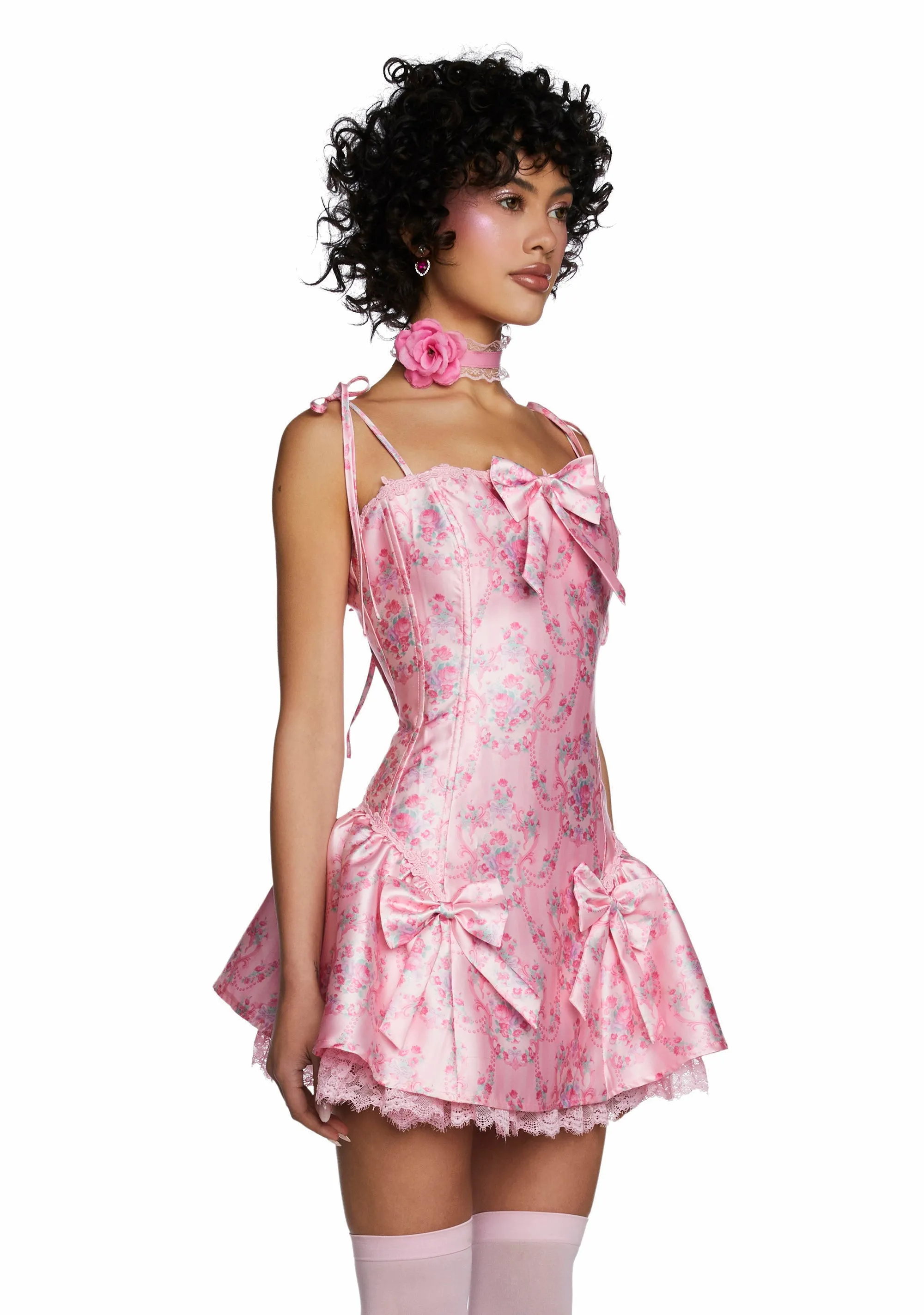 Scandal Sheet Taffeta Dress - Pink-