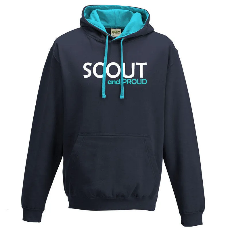 Scout and Proud Varsity Hoodie - Navy/Hawaiian