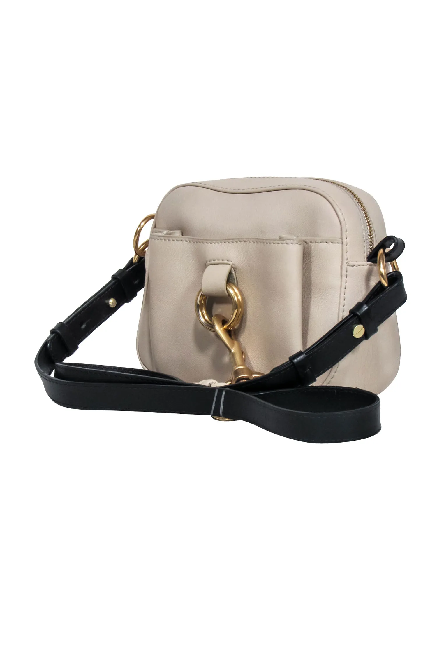 See by Chloe - Beige Leather Crossbody w/ Black Strap