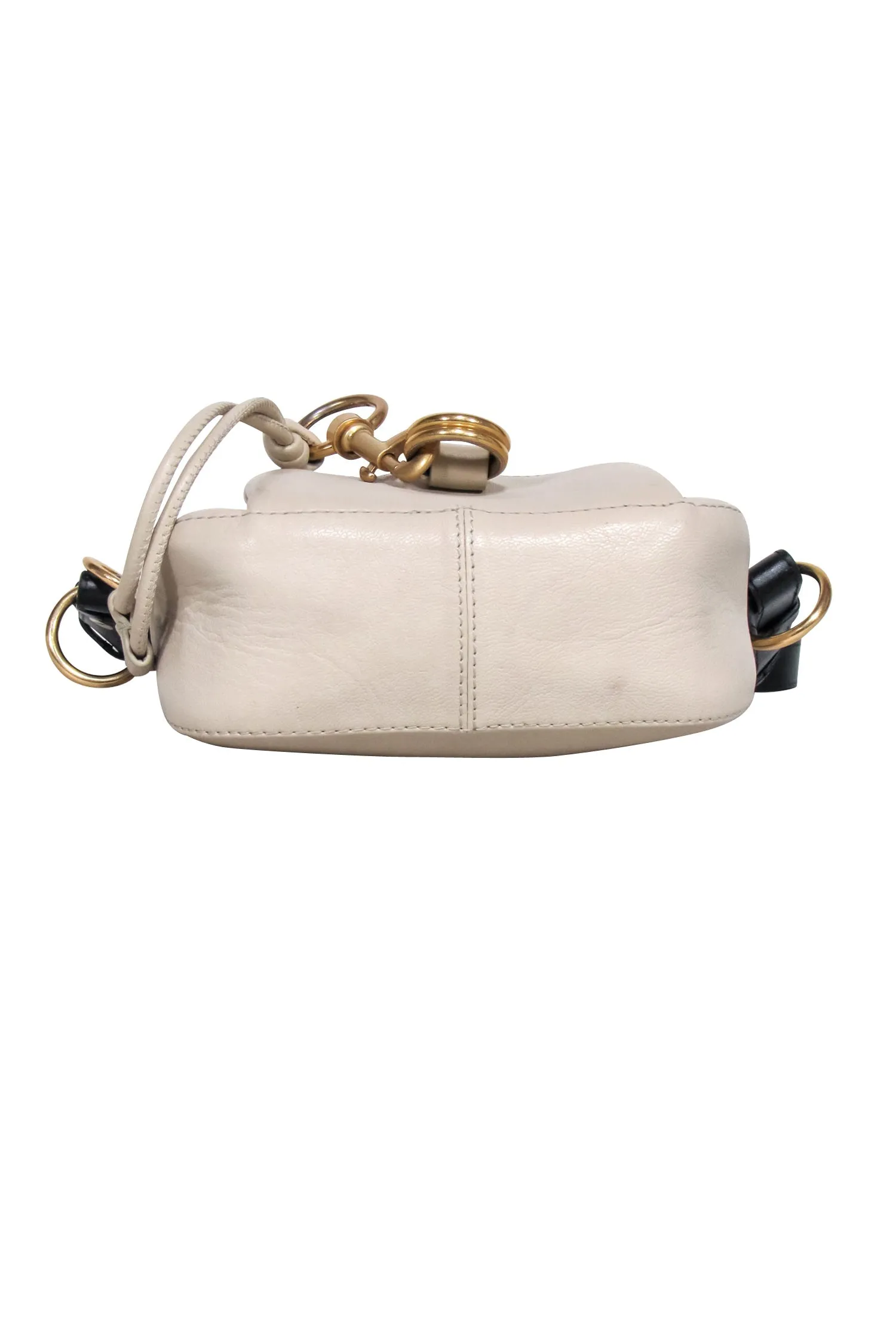 See by Chloe - Beige Leather Crossbody w/ Black Strap