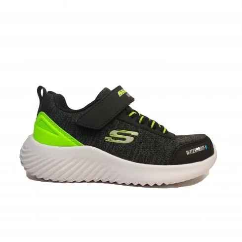 Skechers Bounder - Dripper Drop | Black/Lime | Childrens Waterproof Trainers