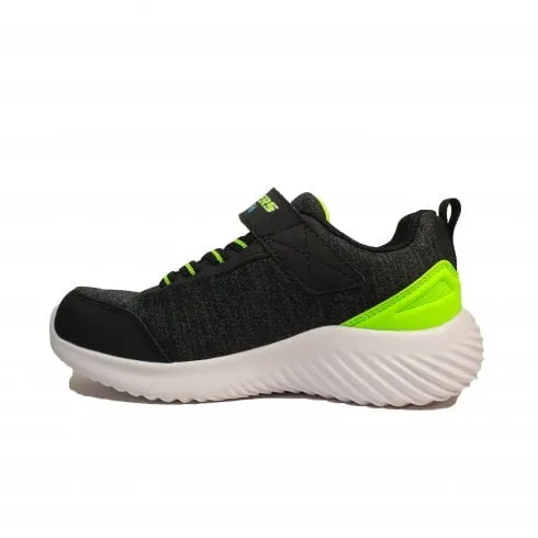 Skechers Bounder - Dripper Drop | Black/Lime | Childrens Waterproof Trainers