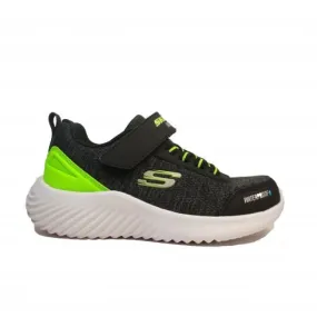 Skechers Bounder - Dripper Drop | Black/Lime | Childrens Waterproof Trainers