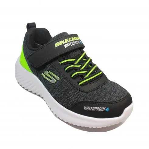 Skechers Bounder - Dripper Drop | Black/Lime | Childrens Waterproof Trainers