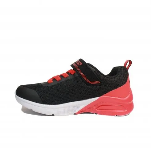 Skechers Microspec Max - Gorvix | Black/Red | Childrens Trainers