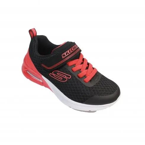 Skechers Microspec Max - Gorvix | Black/Red | Childrens Trainers