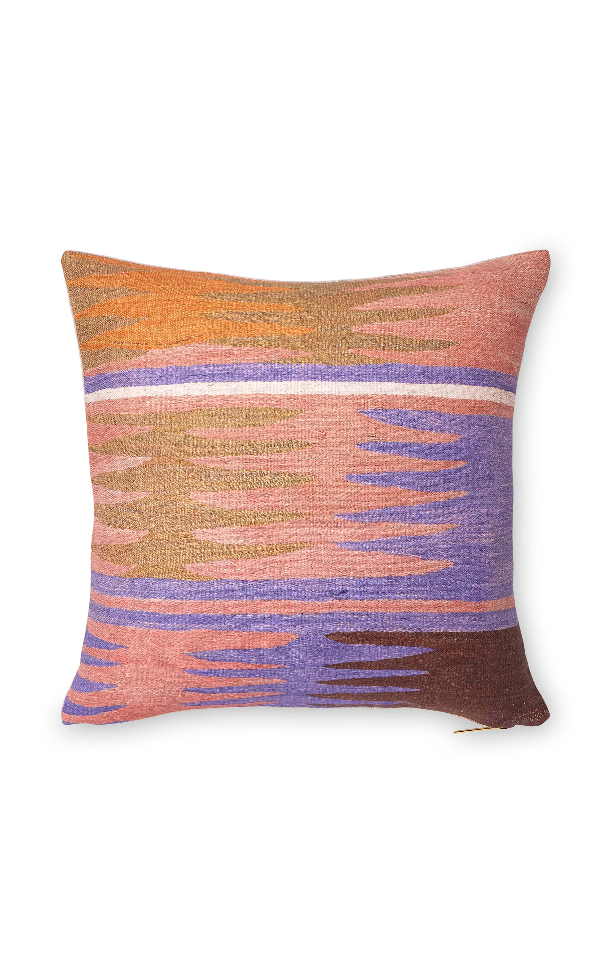 St. Frank Kilim Shell Feathers Linen-Cotton Pillow