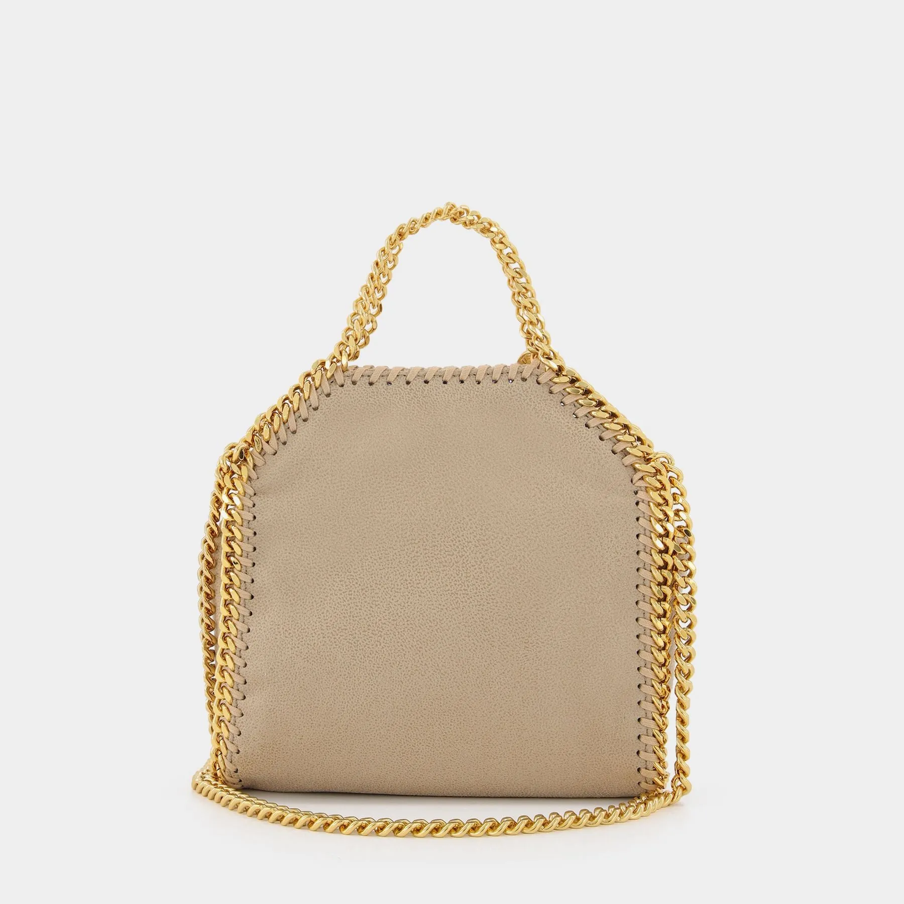 Stella McCartney  Falabella Tiny Tote in beige synthetic leather