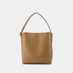 Stella McCartney  Frayme Tote in beige synthetic leather