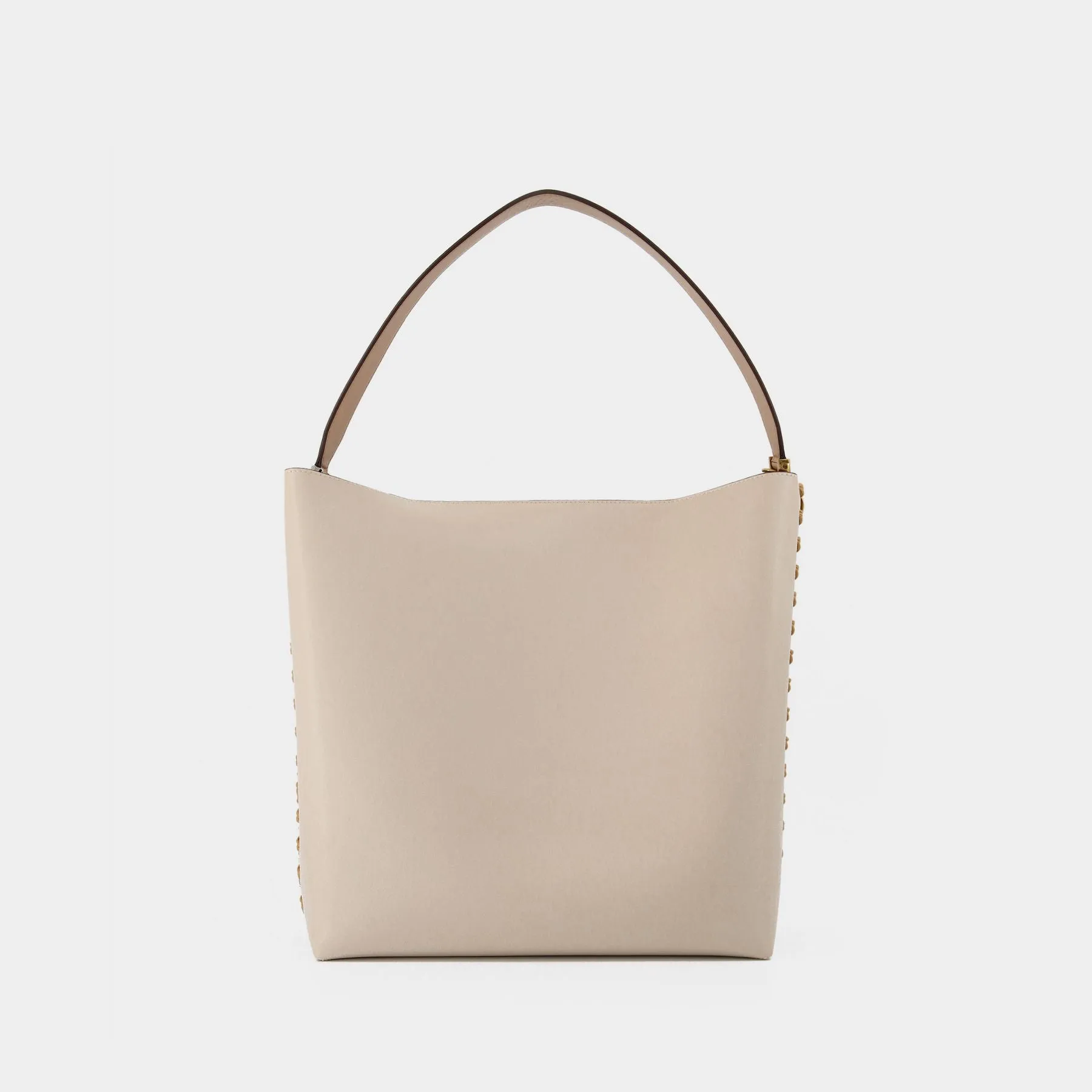 Stella McCartney  Frayme Tote in beige synthetic leather