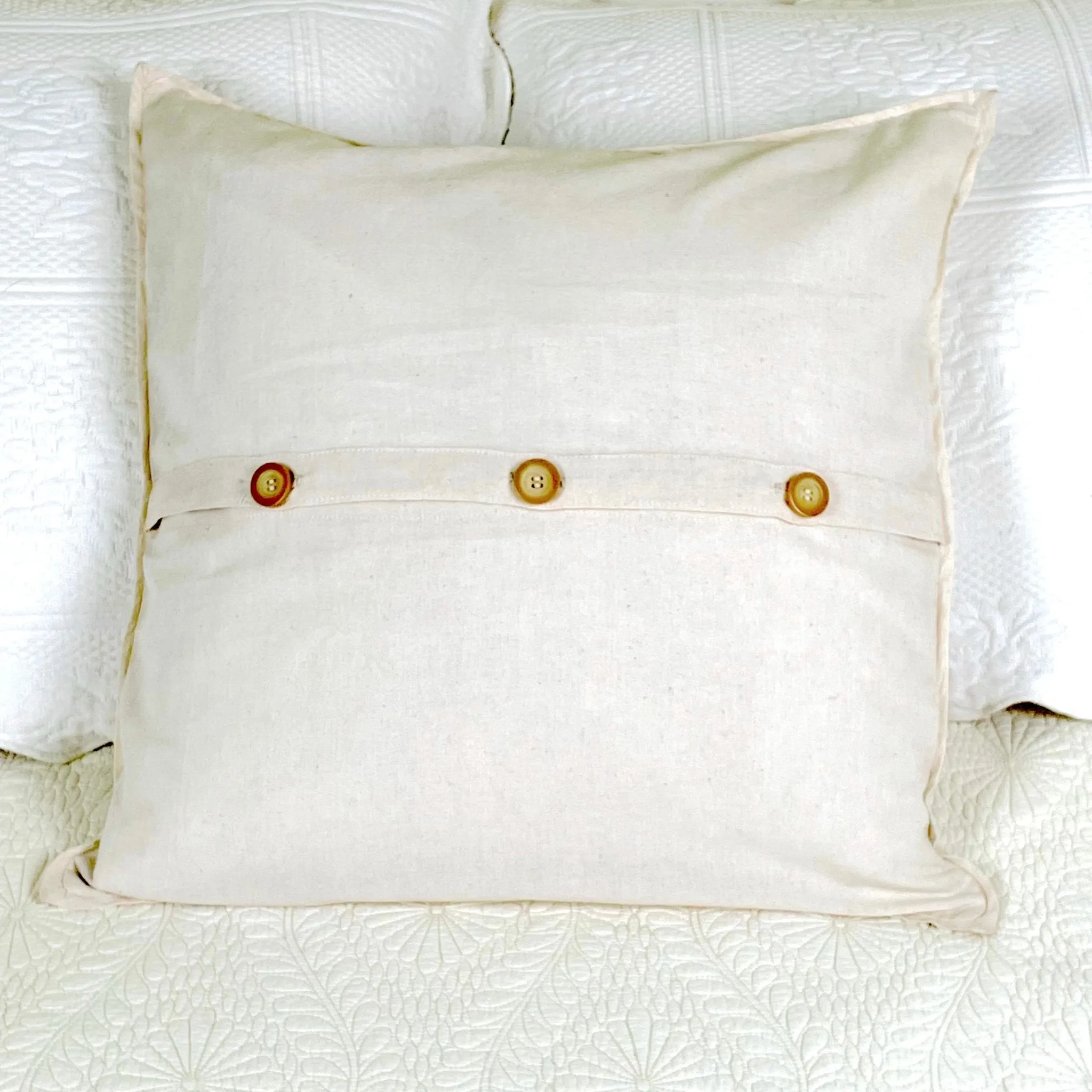 Straw Floral Pillow Covers