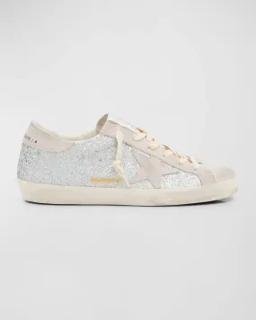 Super Star Glitter Leather Low-Top Sneakers