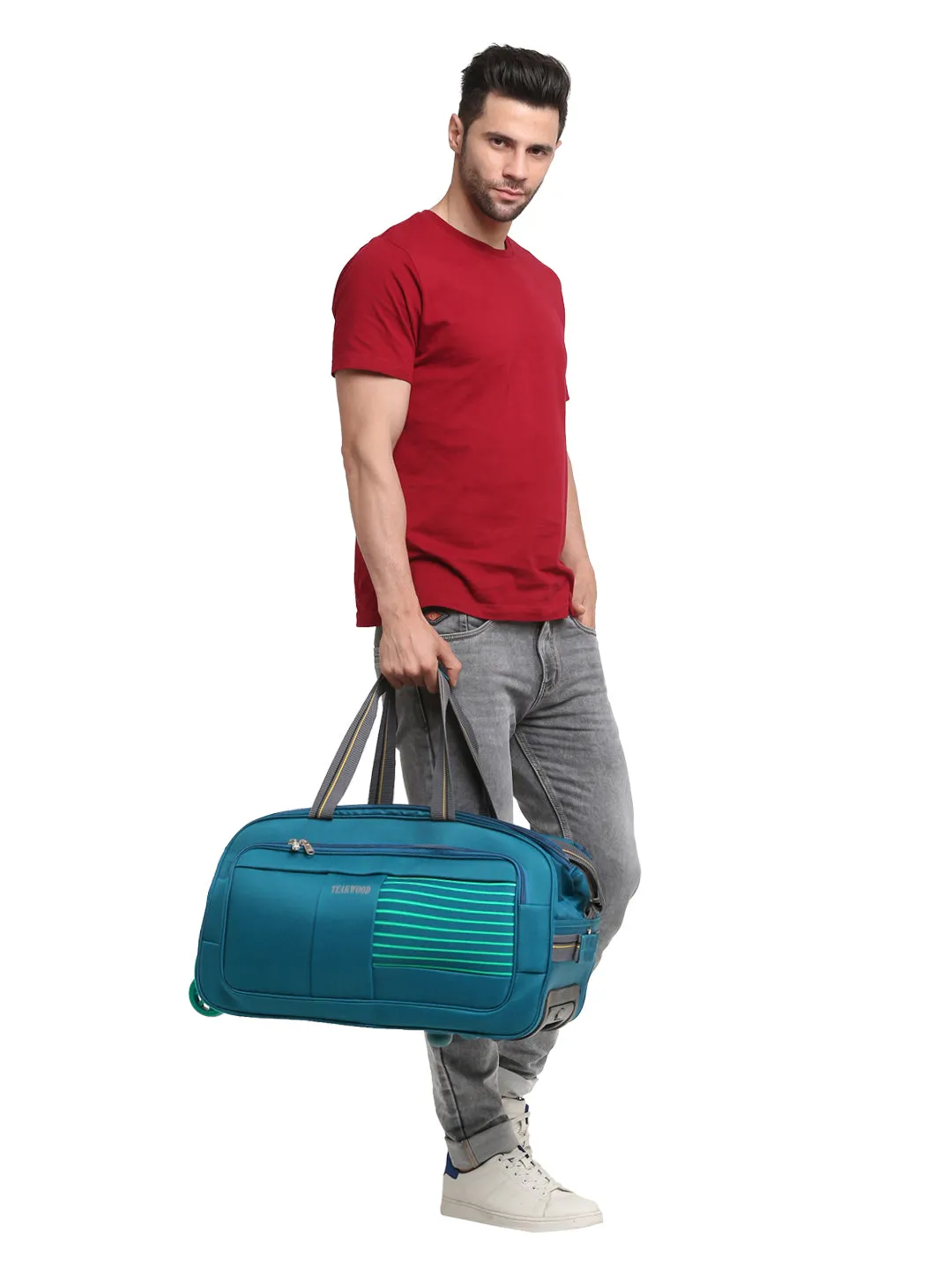 Teakwood Rolling Large Duffel Travel Bag (Teal)