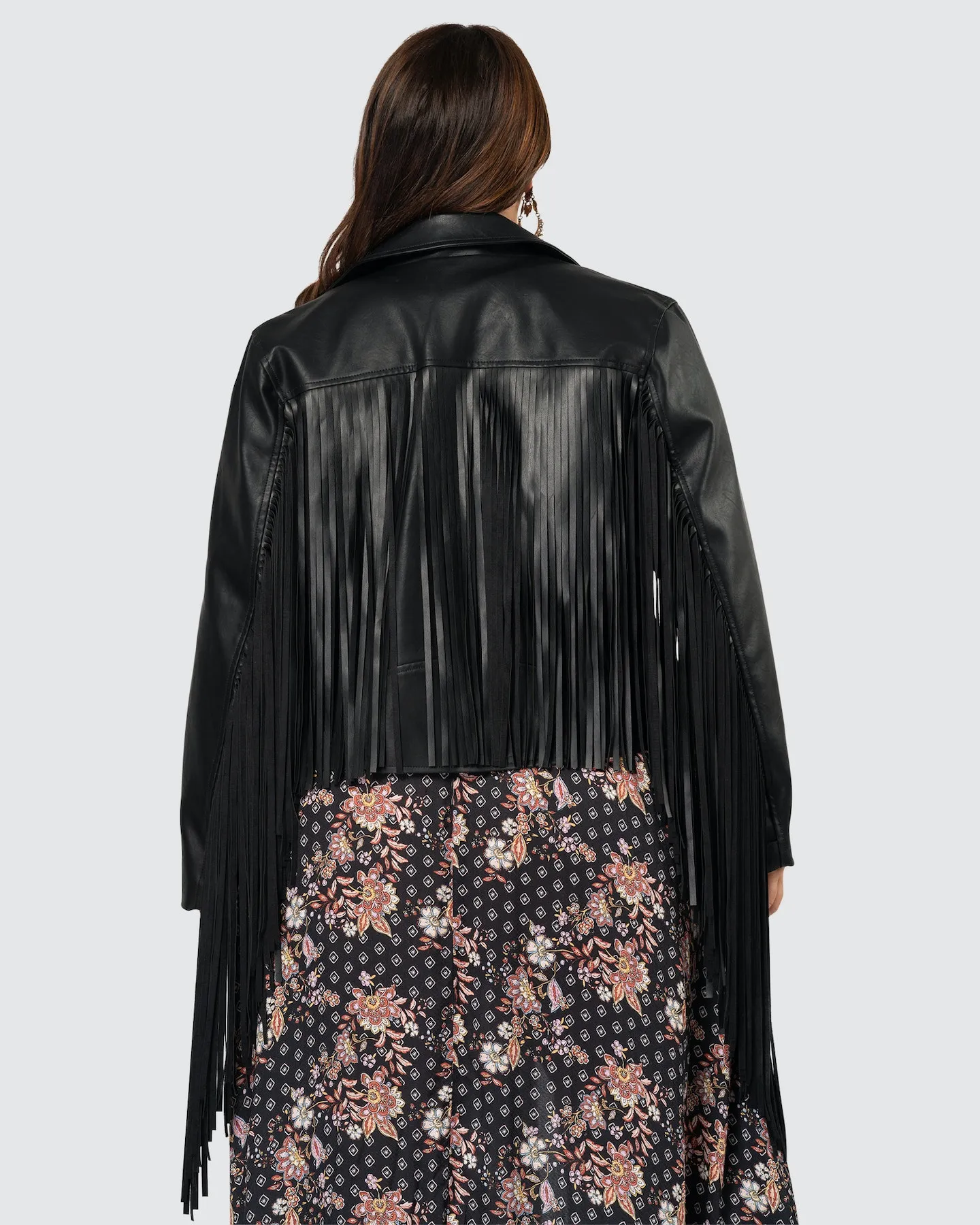 The Poetic Gypsy Star Dancer Fringe Pu Jacket - Black | SurfStitch