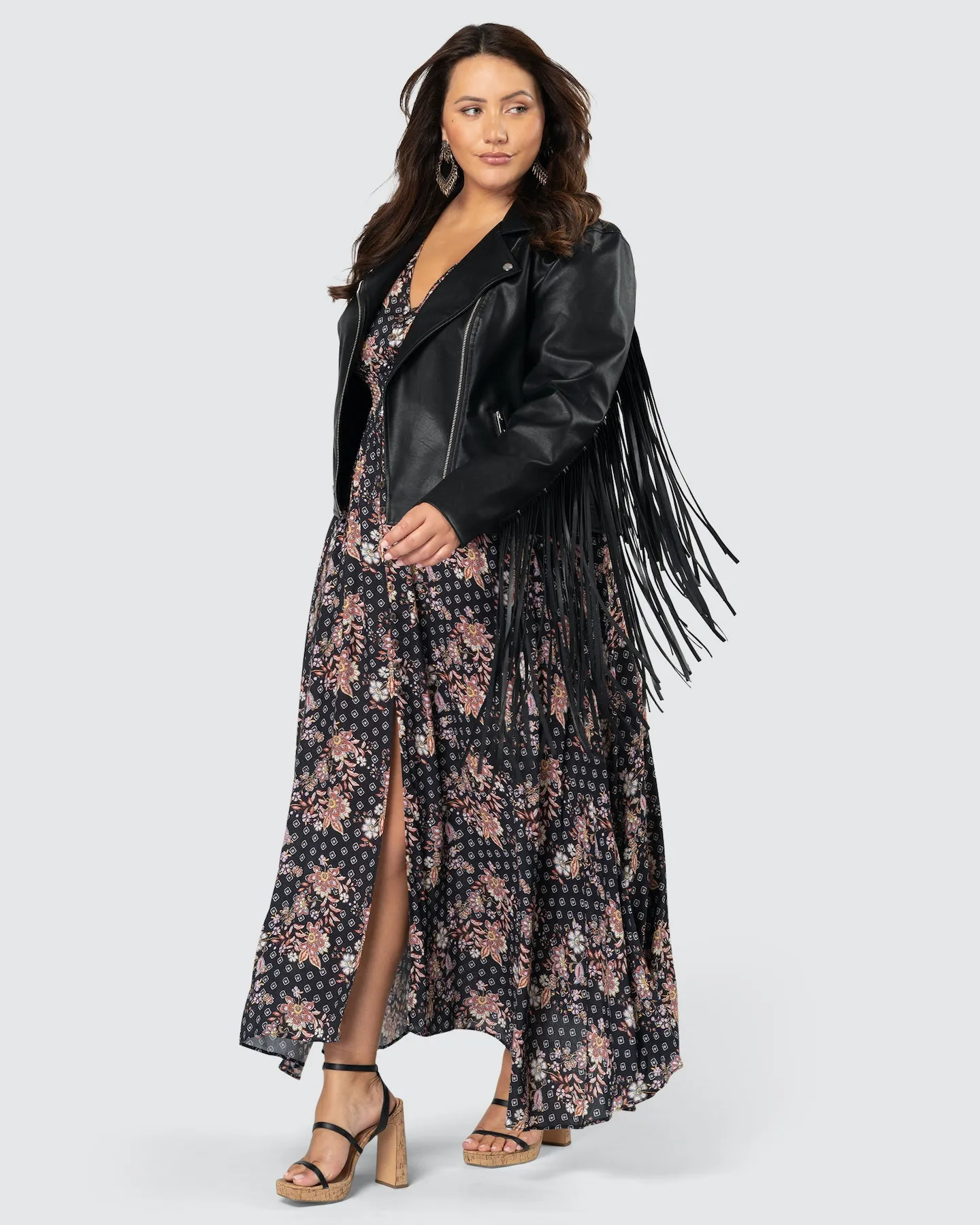 The Poetic Gypsy Star Dancer Fringe Pu Jacket - Black | SurfStitch