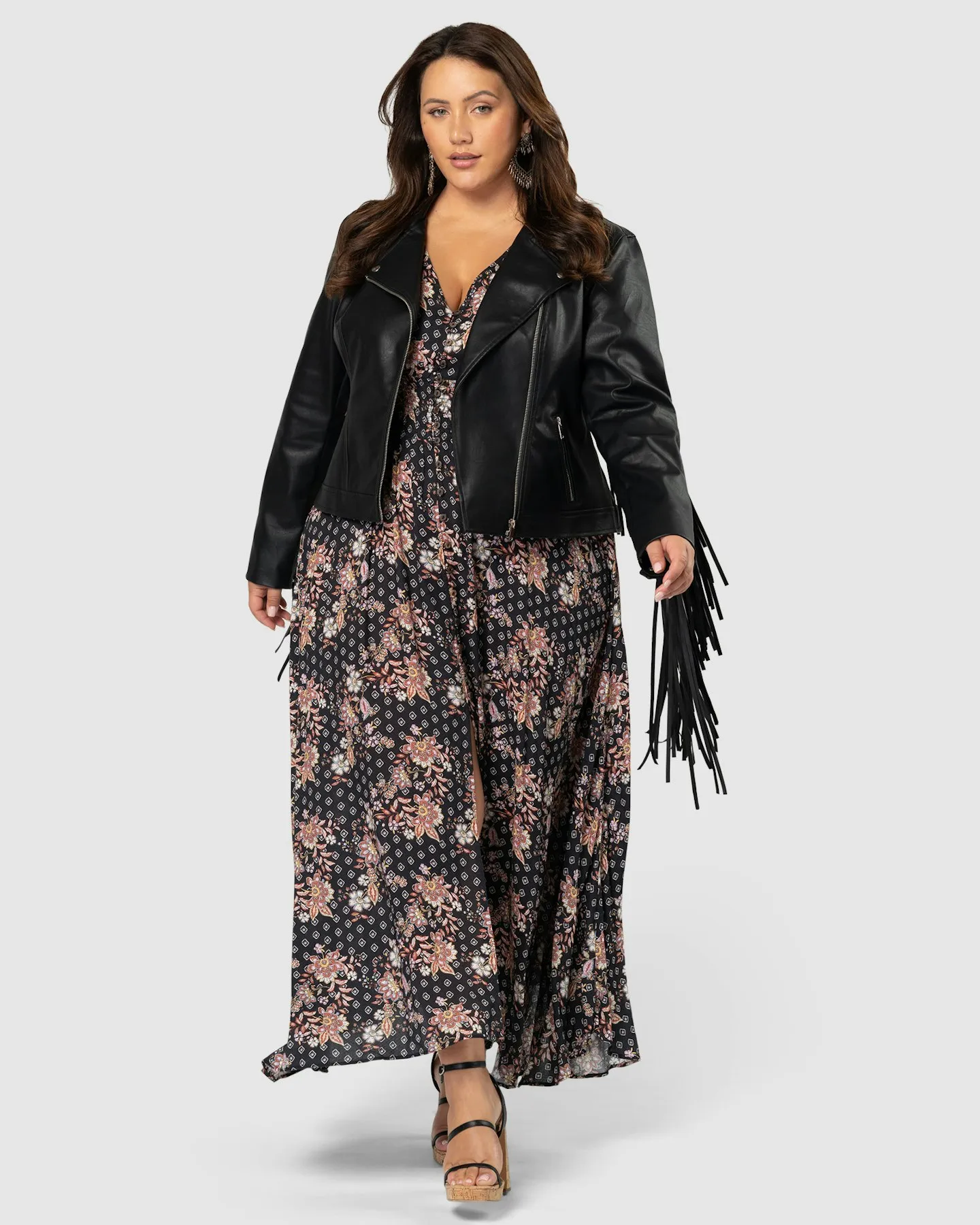 The Poetic Gypsy Star Dancer Fringe Pu Jacket - Black | SurfStitch