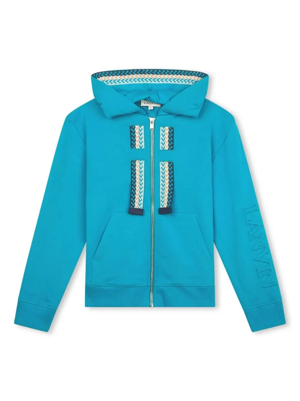 Turquoise Hoodie with Logo and \