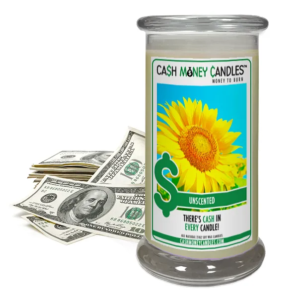 Unscented Cash Money Candles Made in USA