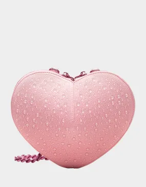 WATER DROPLET HEART CROSSBODY BLUSH