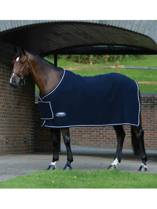 Weatherbeeta Wool Show Sheet Navy/White  | Griggs Equestrian