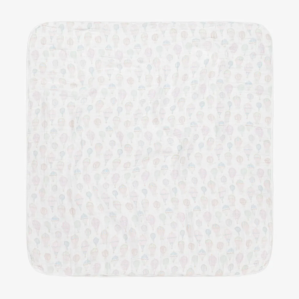 White Organic Cotton Muslin Blanket (120cm)