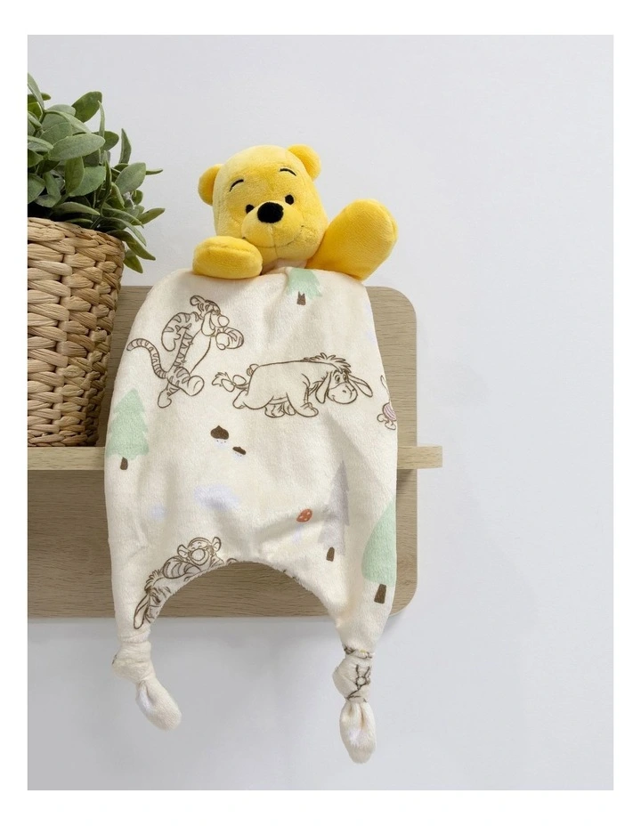 Winnie The Pooh Security Blanket in Yellow