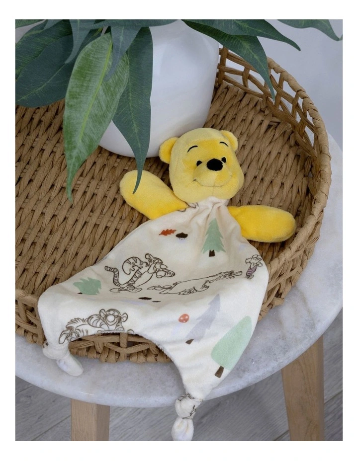 Winnie The Pooh Security Blanket in Yellow