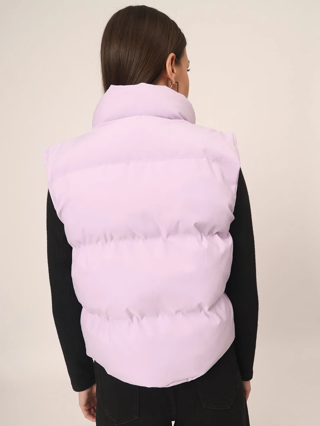 Women Puff Jacket-Lavender