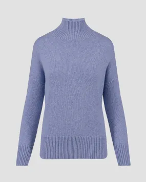 Women's blue cashmere turtleneck Kujten Ulla F2060-2253