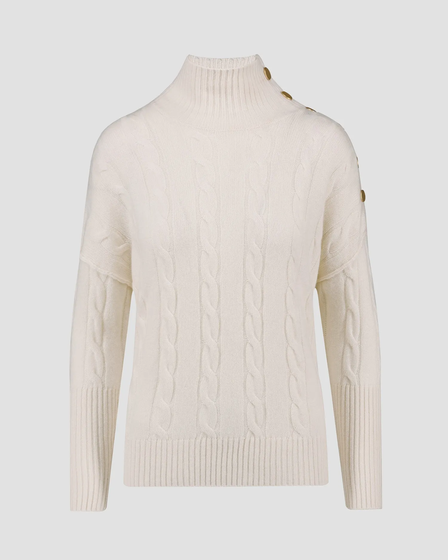 Women's white turtleneck Kujten Inko F3705-755