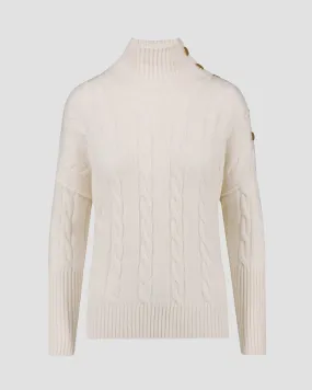 Women's white turtleneck Kujten Inko F3705-755