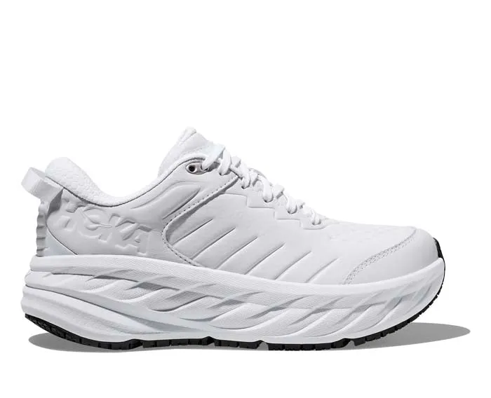 Womens Hoka Bondi SR (Slip Resistant) in White