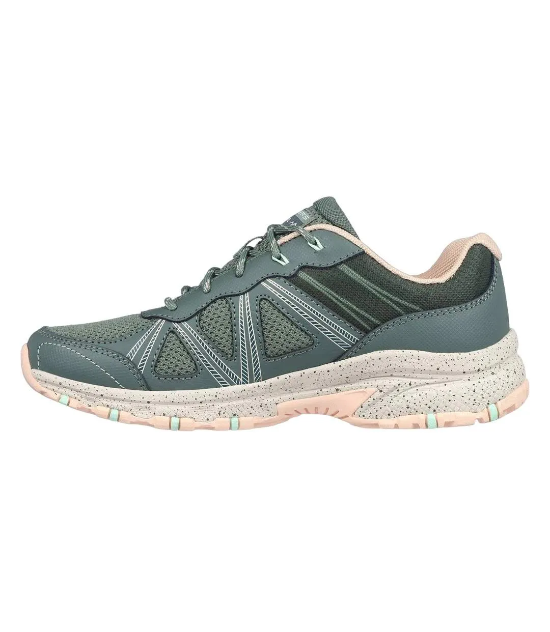 Womens/ladies hillcrest ridge leather trainers olive Skechers