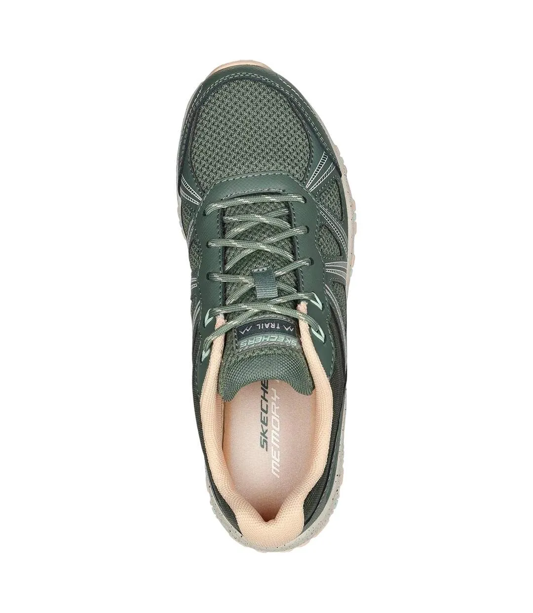 Womens/ladies hillcrest ridge leather trainers olive Skechers