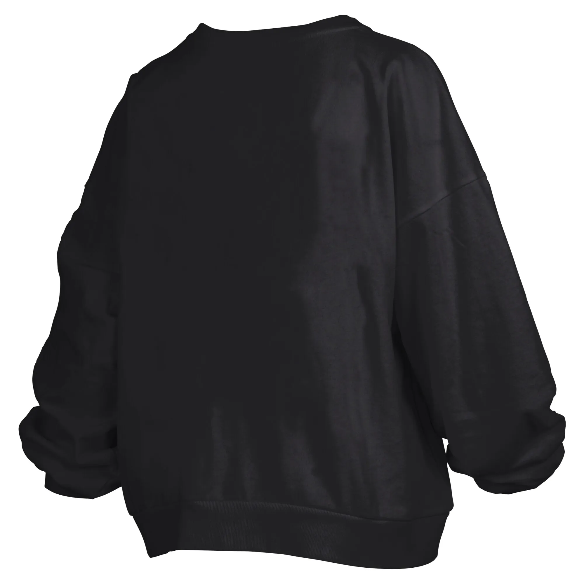 Women's Pressbox Black Georgia Bulldogs Big Aug Script Janice Oversized Pullover Sweatshirt